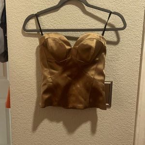 Warm gold Bebe corset top